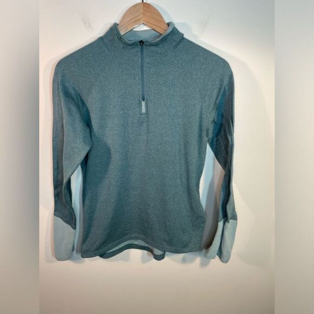 The North Face Teal Womens Quarter Zip Long Sleeve Pullover Medium